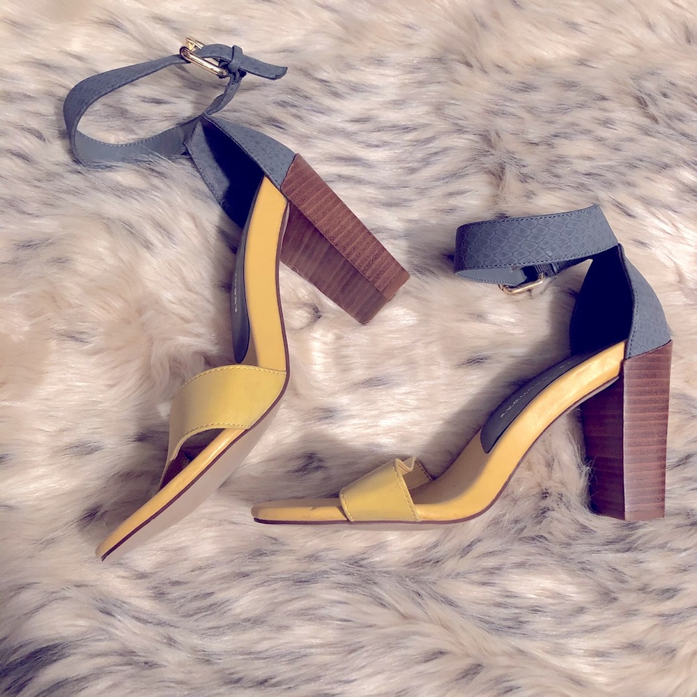 Chinese Laundry Color Block Heeled Sandals